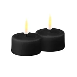 LED telys 4x5 cm svart