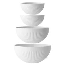 Legio Nova skålsett 4 stk 2x0,5L, 1,8L, 3,2L hvit