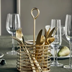 Lela oppbevaring 28,5x15 cm antikk messingfinish