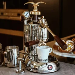 Lever espressomaskin 0,8L expo stål