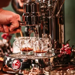 Lever espressomaskin 0,8L professional rame gold kobber