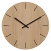 Light Oak veggklokke 28 cm lys eik m/svart viser