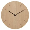 Light Oak veggklokke 38 cm lys eik m/svart viser