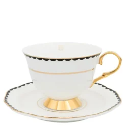 Lignano Sabbiadoro kopp og tallerken hvit