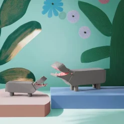 Liliput flodhest 6 cm grå