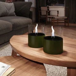 Lilly bordlykt 10 cm 2 stk mørkegrønn