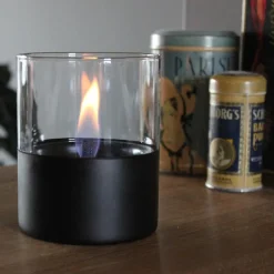 Lilly lykt 10cm svart/klar