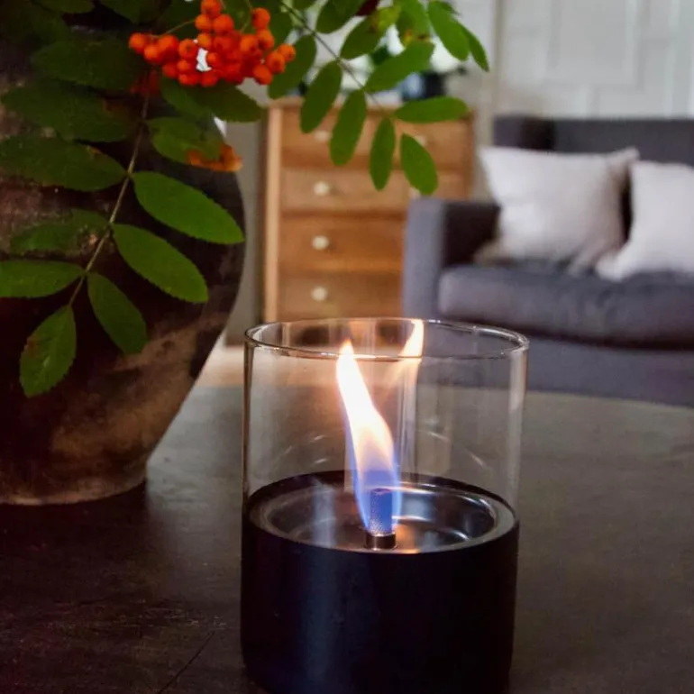 Lilly lykt 10cm svart/klar