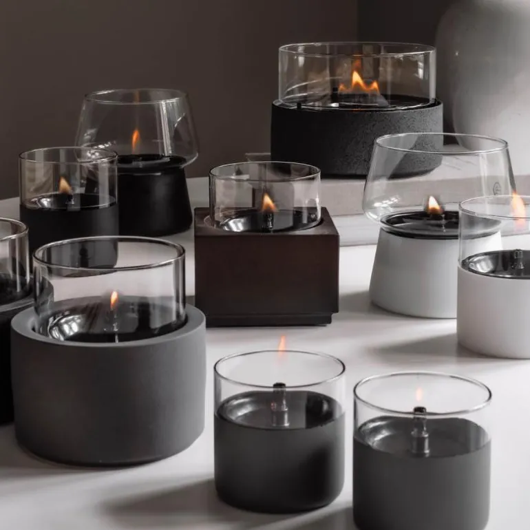 Lilly lykt 10cm svart/klar