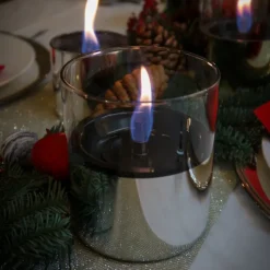 Lilly lyslykt 8, 2 stk m/ fuel 0,5L og 0,15L sølv