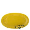 Limone serveringsfat 36x21x5 cm gul