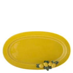 Limone serveringsfat 36x21x5 cm gul
