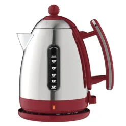 Lite vannkoker 1,5L rød/rustfri