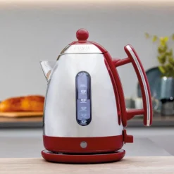 Lite vannkoker 1,5L rød/rustfri