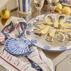 Lobster roll kjøkkenhåndkle 70x50 cm hvit/rød