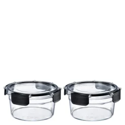 LocknLock oppbevaringsboks 2 stk 0,7 L klar/svart