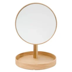 Look sminkespeil med fot 25 cm eik