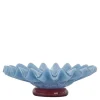 Lori skål 18 cm lys blå/vinrød