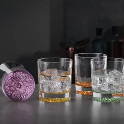 Lounge whiskyglass med farger 30,9 cl 4 stk