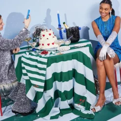 Love duk 150x180 cm grønn/lyseblå