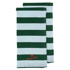 Love kjøkkenhåndkle 50x70 cm 2 stk grønn/lyseblå