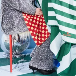 Love serviett 45x45 cm 2 stk rød/sand