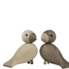 Lovebirds røkt eik/eik 8,8 cm 2 stk