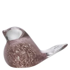 Lucky Bird glassfugl 10 cm rosa