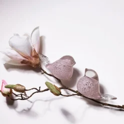 Lucky Bird glassfugl 10 cm rosa