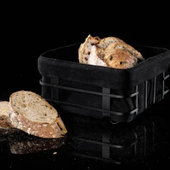 Lundi brødkurv 19x19 cm svart