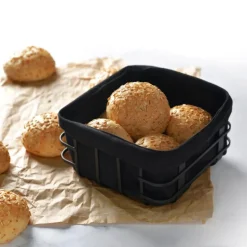 Lundi brødkurv 19x19 cm svart