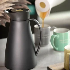 Lundi termokanne 1L svart/gull