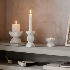 Lyngby Tura lysestake 14 cm hvit