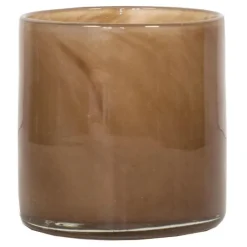 Lyric lyslykt 8x8 cm brown