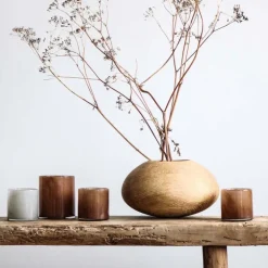 Lyric lyslykt 8x8 cm brown