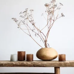 Lyric lyslykt 15x18 cm brown