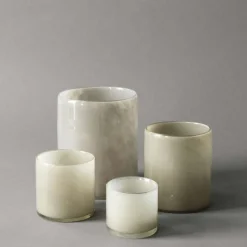 Lyric lyslykt 8x8 cm warm grey