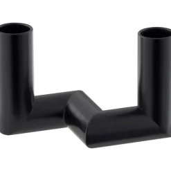 Lysestake 2-armet svart