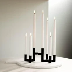 Lysestake 2-armet svart