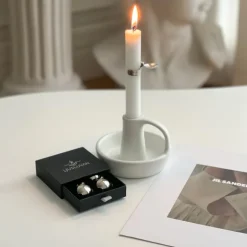 Lysslukker 8 cm 4 stk sølv