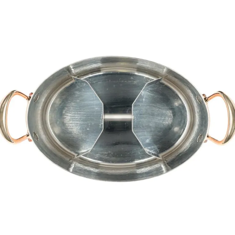 M'30 champagnekjøler oval 26x20 cm hamret kobber