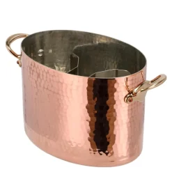 M'30 champagnekjøler oval 26x20 cm hamret kobber