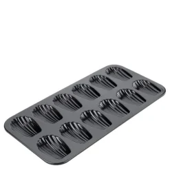 Madeleineform for 12 kaker svart