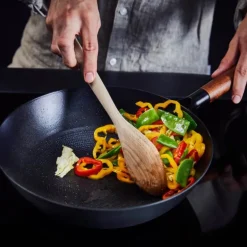 Mandala wok 28 cm svart