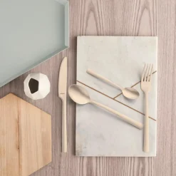 Manille bestikksett 16 deler matt champagne