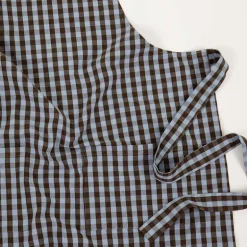 Maria forkle 70x82 cm lys blå/brun