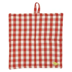 Maria gryteklut 21x21 cm rød/naturfarget