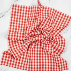 Maria kjøkkenhåndkle 50x70 cm rød/natur