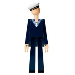 Marine mørk blå/hvit