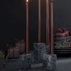 Marmo lysestake 12 cm asfalt